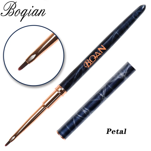 BQAN Marble Petal Nail Brush Pearl Acrylic Nail Art Liner Brush French Lines Grid Flower Painting Drawing Pen Manicure Tools