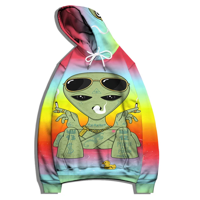 Alien UFO 3D All Over Printing Men Hoodies Autumn Unisex Hooded Sweatshirt Harajuku Tracksuit Oversized S-6XL Pullover Clothing