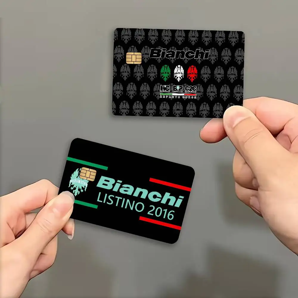 B-Bianchi Bike Diy Credit Debit Card Sticker Party Sticker Decoration Waterproof Small Chip Card Skin Sticker