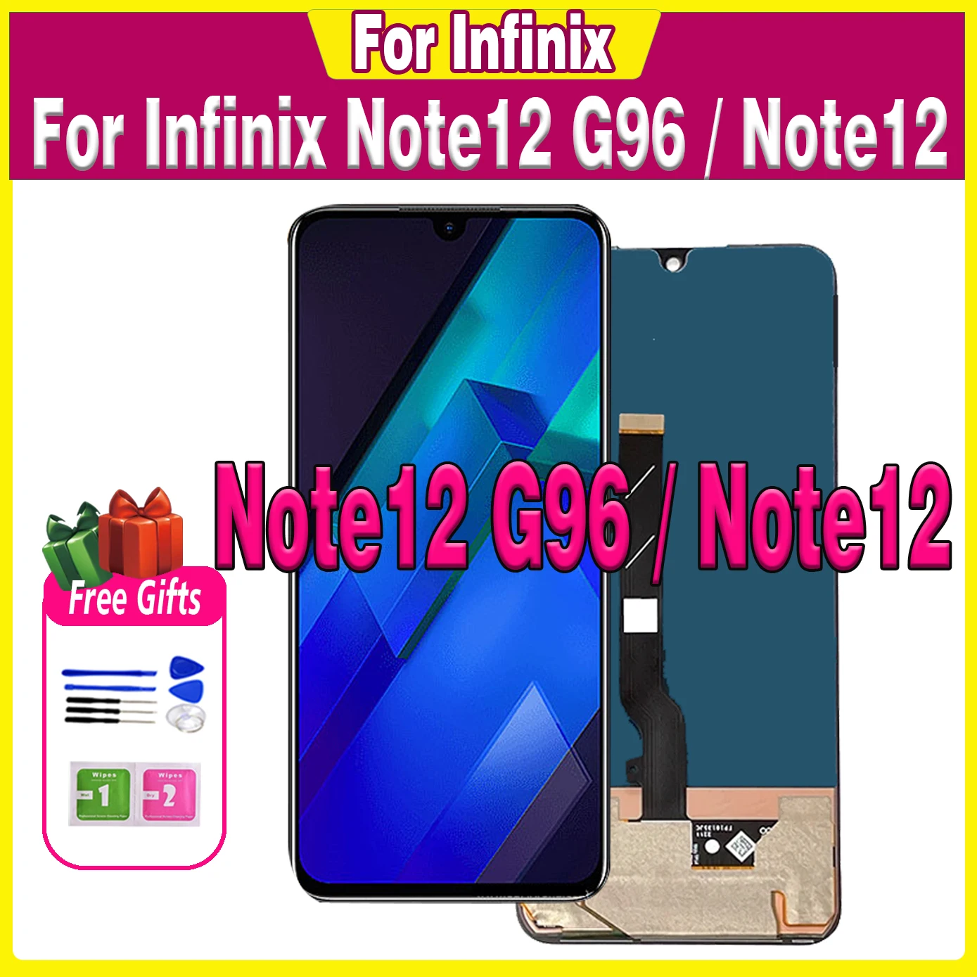 

LCD 6.7" For Infinix Note 12 LCD X663 X663C X663D Display Screen Touch Digitizer For Infinix Note12 G96 X670 LCD Panel Display