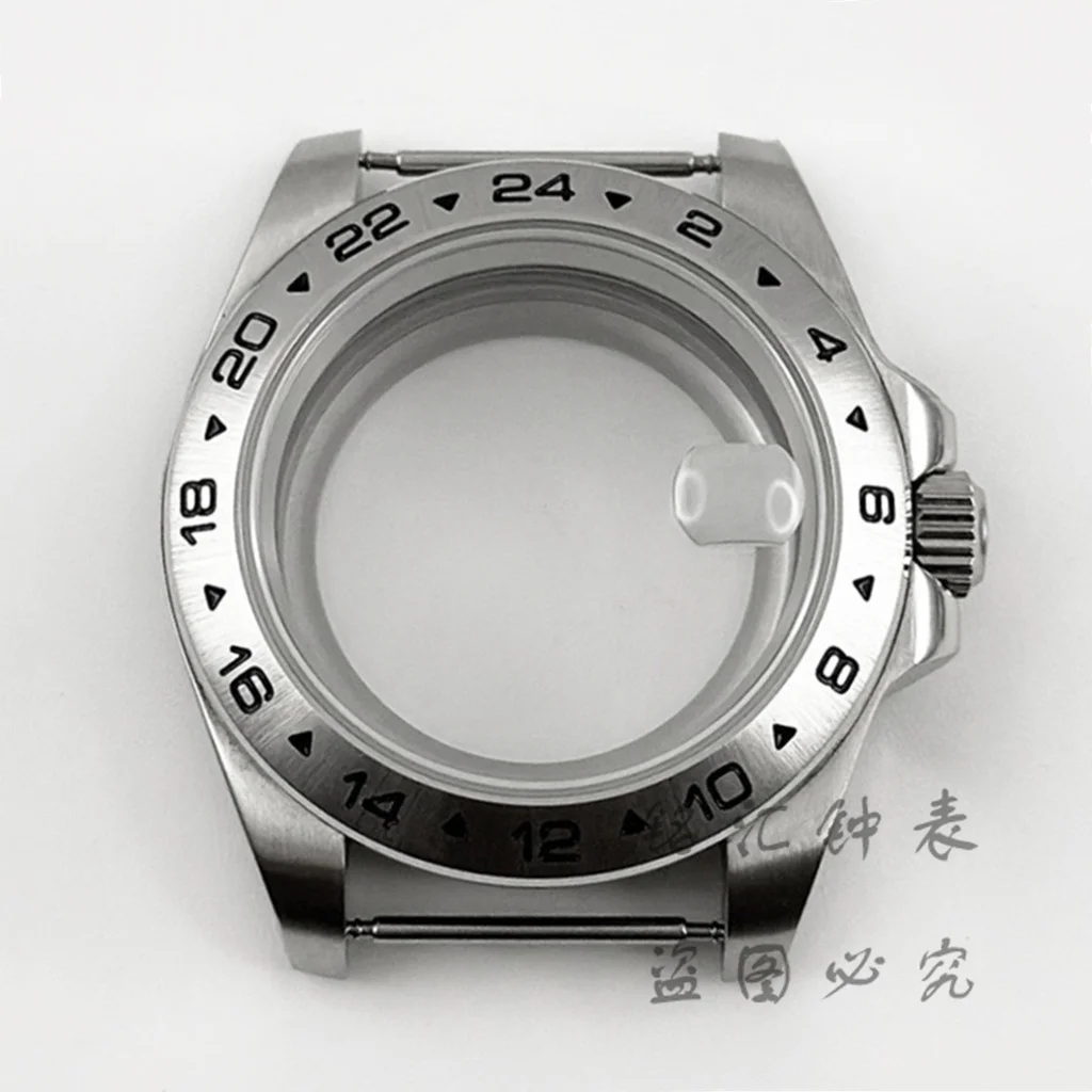 

40mm NH34 NH35 NH36 NH38 NH70 NH72 Sapphire Glass Watch Case 24 Hours Fixed Bezel Solid Steel ETA2824 PT5000 Case Screw Crown