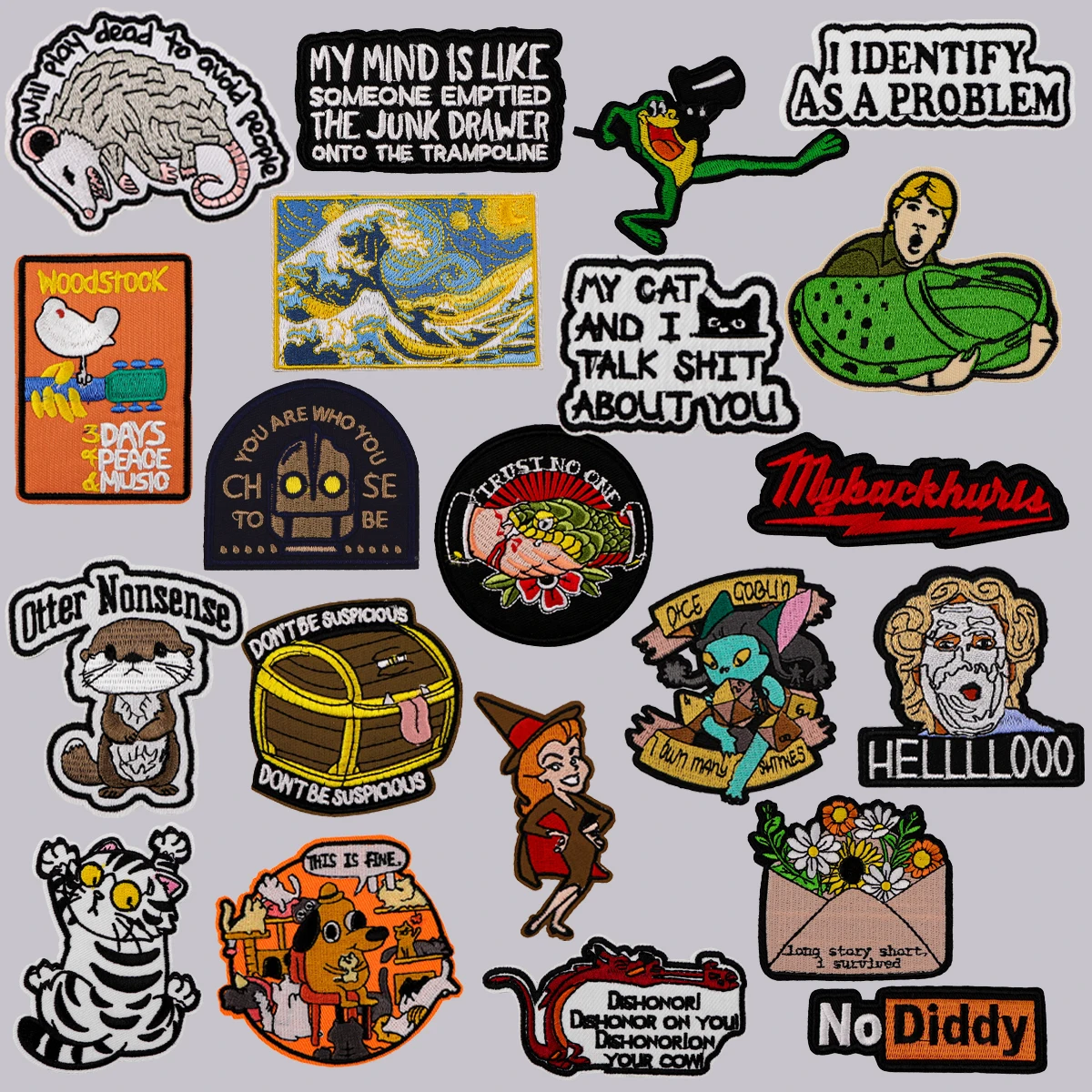 

Нашивки с мультяшными собаками на одежде, милые вышитые нашивки с котом, забавные значки ведьмы, железная нашивка, аксессуары для одежды «сделай сам»