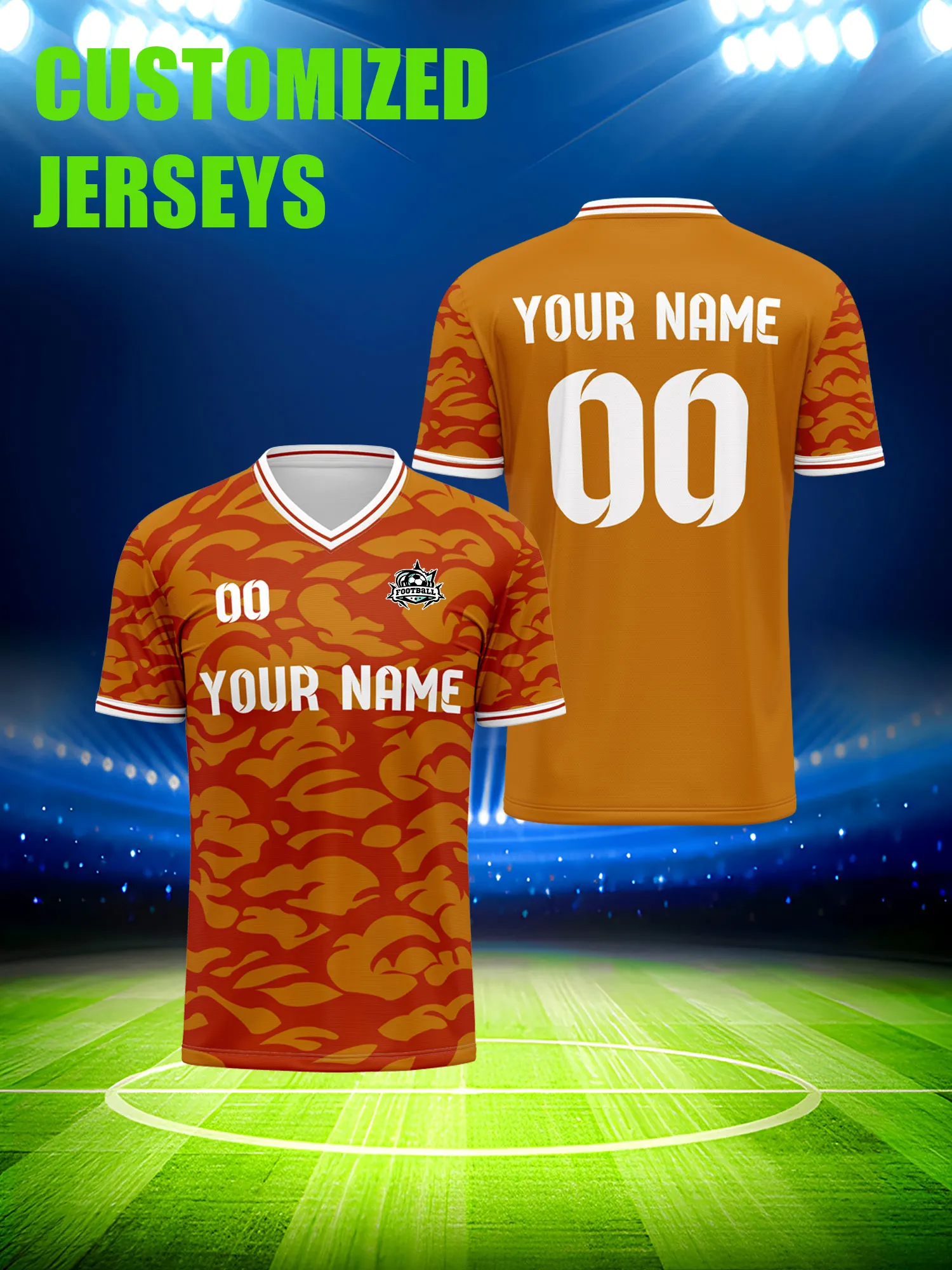 

Футбольная форма на заказ с индивидуальным изображением, номером и именем, высококачественная, прочная и долговечная экипировка для болельщиков.