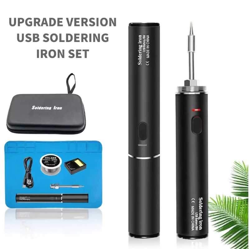 

USB-паяльник 5 В, мини-удобный домашний инструмент с регулируемой температурой, ручной радиопаяльник «сделай сам», набор
