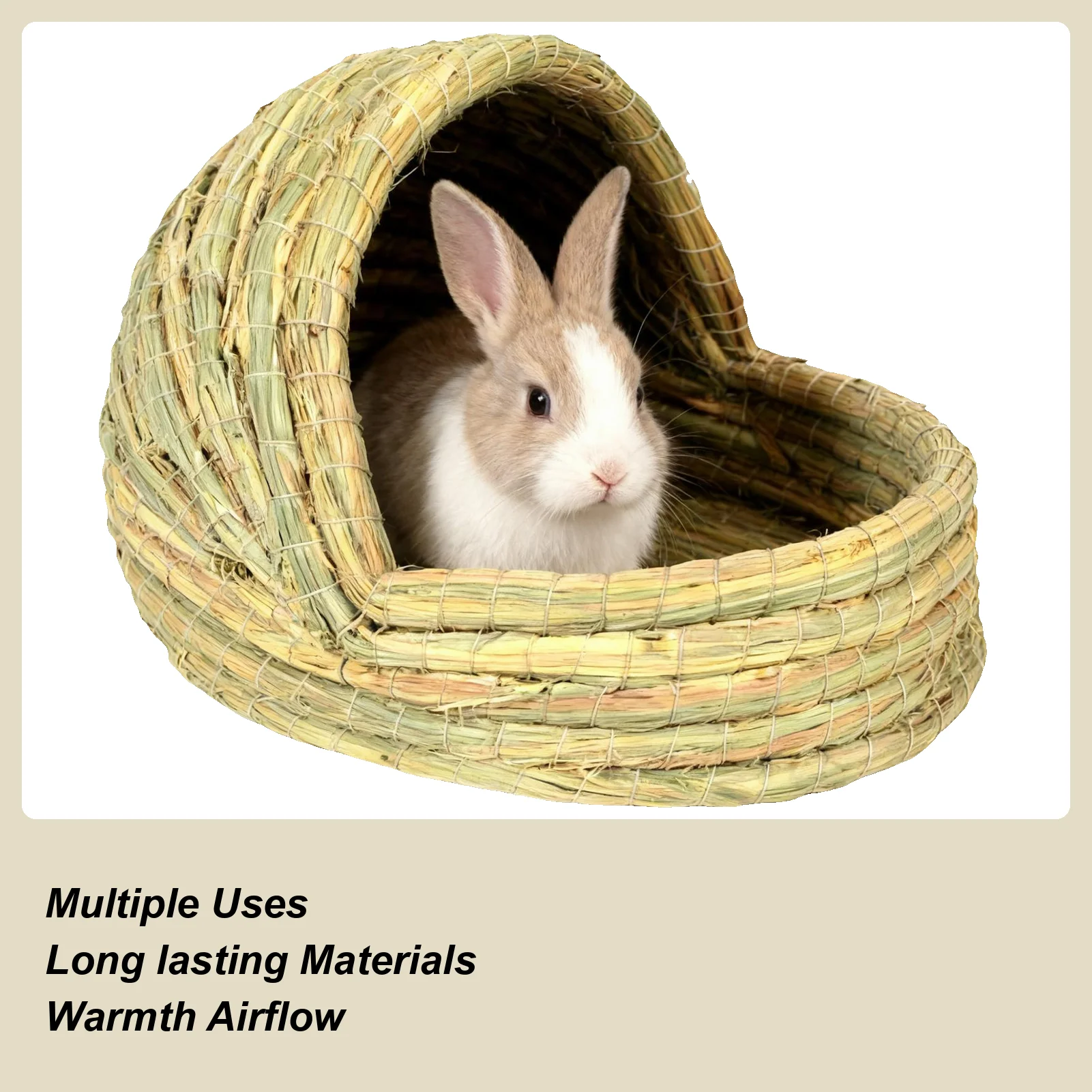 

Кровать кролика, соломенное тканое частное место для сна, дом кролика для маленьких животных, клетка для птиц, курятник, ферма, разведение яиц, укладка