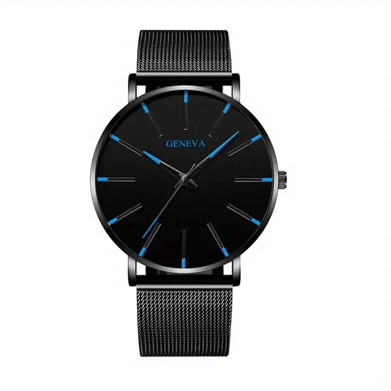 3pc men's fashionable quartz watch and versatile accessory set for daily wear as gifts for friends and family