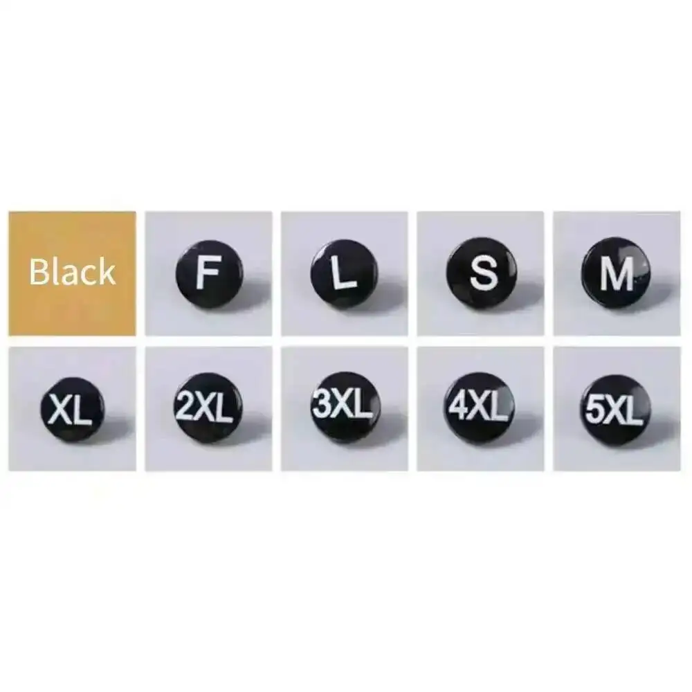 1000 Stück/Lot Kleiderkragen-Taschen-Hutkanten-Größenmarkierer Knopfclip Größenmesser Schnallenriemen XS S M L XL 2XL 3XL 4XL 5XL F – Detail 3