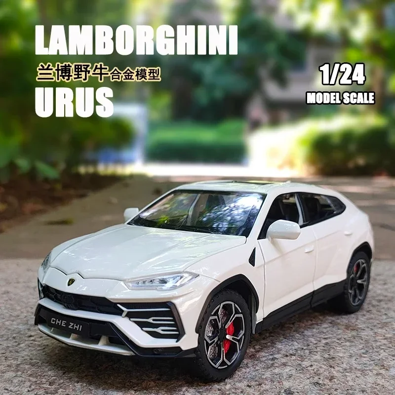 1:24 URUS Alloy Diecast Models Toys Cars with Light Music Sports Car 6 Doors Opened Vehicles Model for Xmas Gift Toys