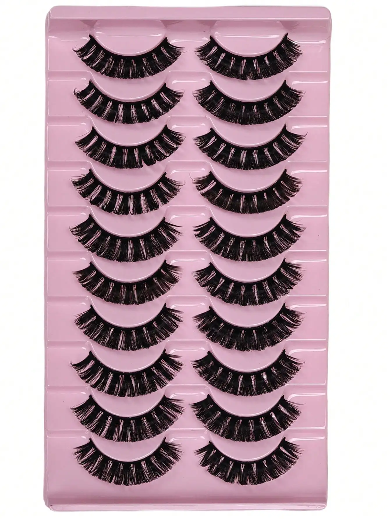 Natürliche Fuchsaugen-Wimpern 10 Paar DD-Curl Russische 3D-Nerzwimpern-Verlängerungen – Detail 4