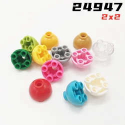 Rainbow Pig MOC Parts 24947 Bricks Round 2x2 Dome Bottom with Studs Compatible DIY Assmble Building Blocks Particle Kid Toys