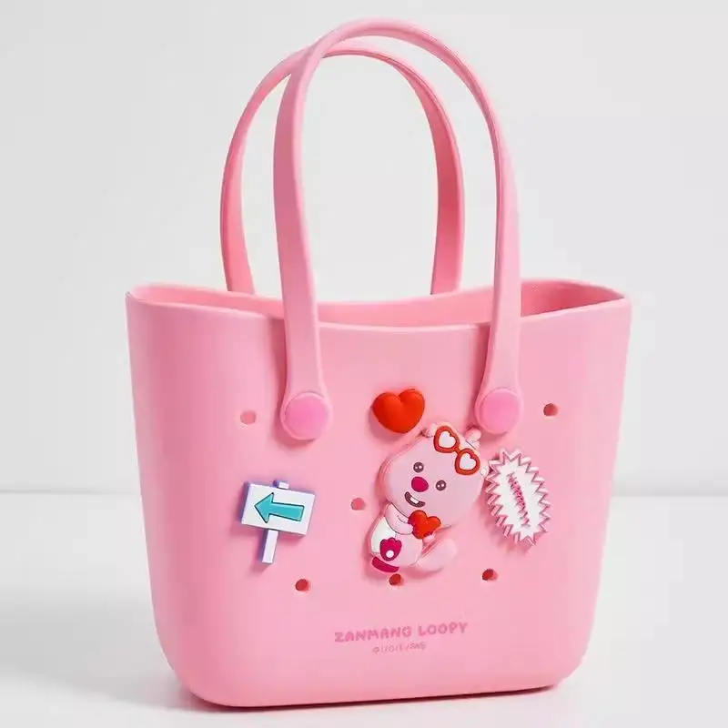 Miniso Kawaii Loopy Handbag Bento Bag Beach Bag Waterproof Cartoon Portable Fashion Cute Girls Gift Birthday Gift For Girlfriend