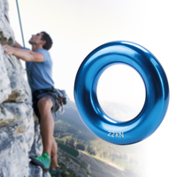 Round Aluminum Rappel Ring Climb Perfect Tension Aluminum Alloy O Ring(blue)