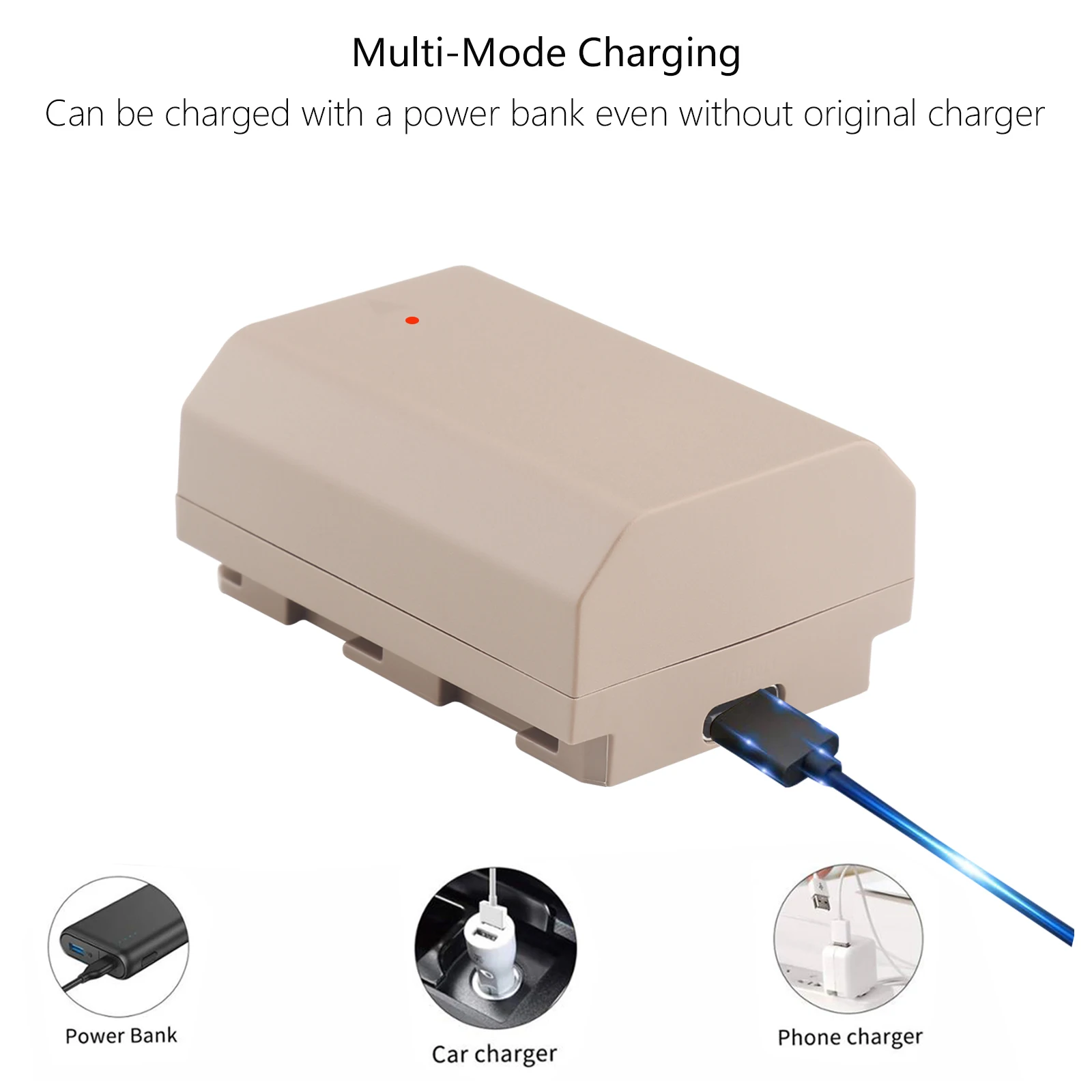 NP-FZ100 NPFZ100 NP FZ100 Battery with Type-C Charging Input For Sony A6700, BC-QZ1, Sony a9, a7R III, a7 III,A6600 ZV-E1