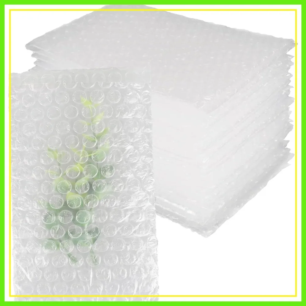 

50 Pcs 4x6 Inch Bubble Mailers, Small Padded Envelopes for Shipping, Protective Cushioning Bags for Glasses, Plates, Electronics