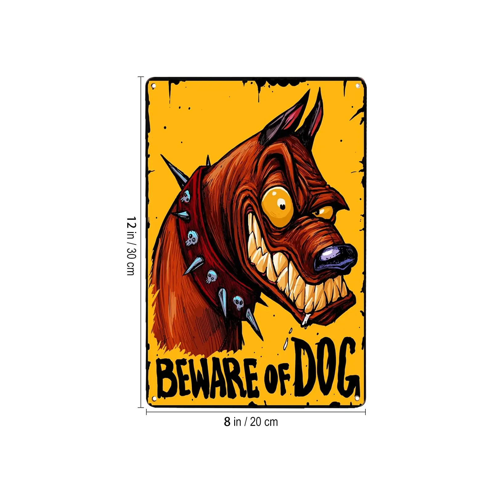 Lesiker Retro Vintage Metal Tin Sign Beware Dog Angry Home Wall Decoration Metal Plaques 12