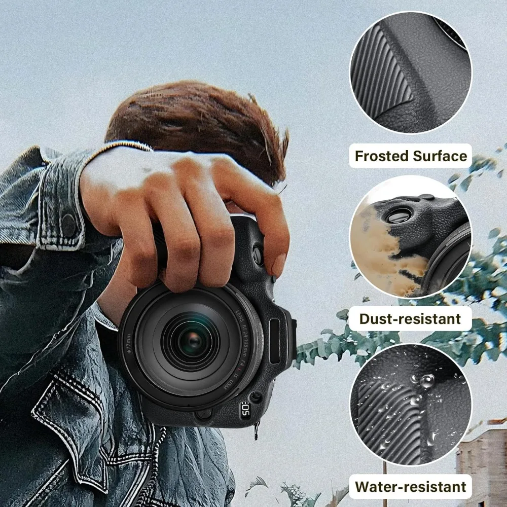 

Silicone protective sleeve soft rubber shell For Canon EOS R100 Cover rubber silicone protective cover, + free tempered film