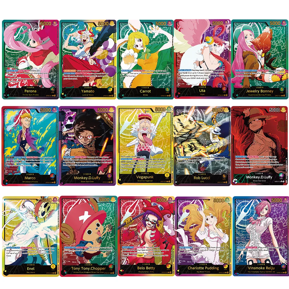 

Anime One Piece Game Card English Version Holographic Gilding Jewelry Bonney/Monkey.D. Luffy/Uta/Chopper Collection Proxy Cards