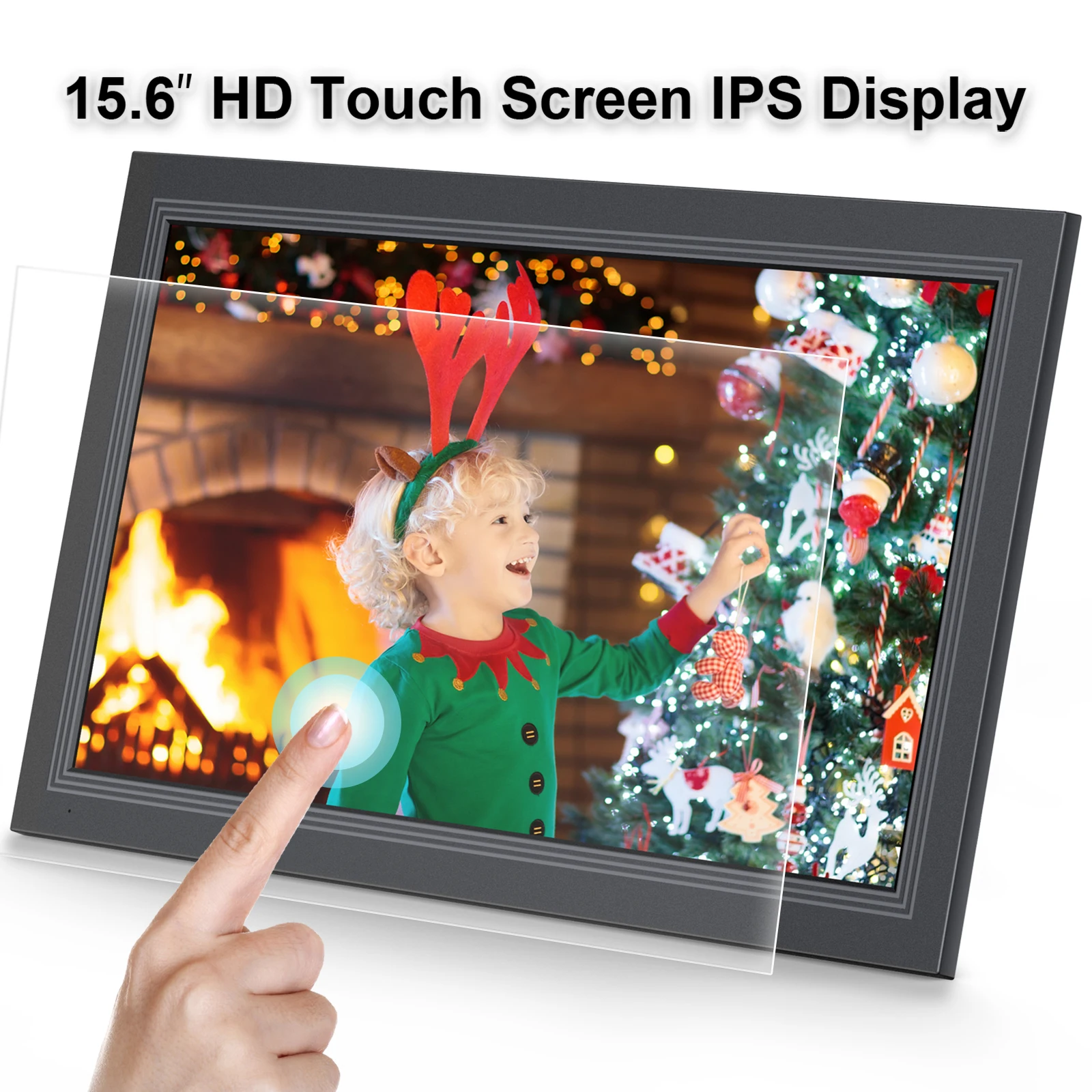 15.6 Inch Wifi Touch Video Digital Photo Picture Lcd Cloud Frameo Digital Photo Frame