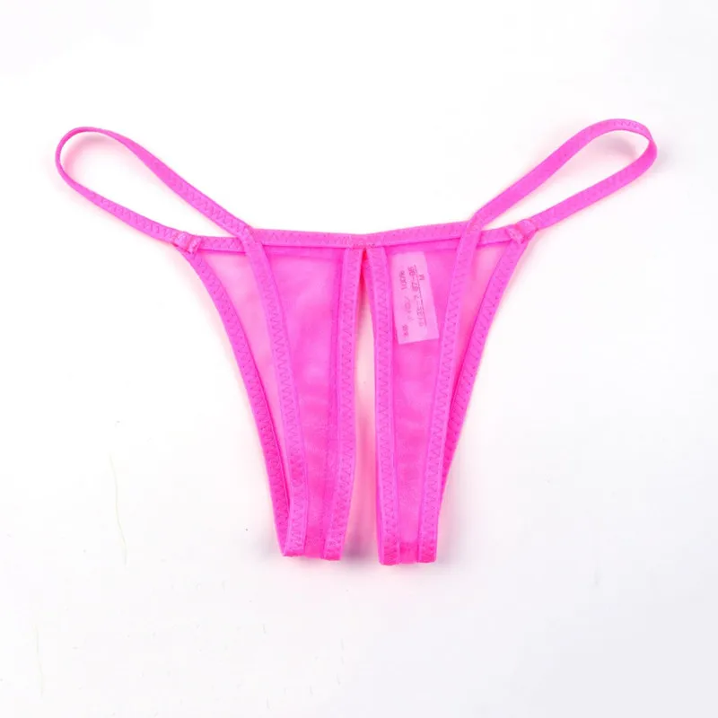 

New Style Girls Split Triangle Mesh Thong Ladies Looming Sexy Low Waist Breathable Open Crotch Panties