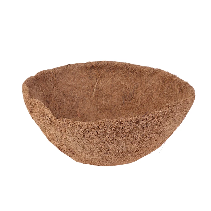 8/10 Inch Hanging Basket Liner Outdoor Round Coconut Liners For Planters Natural Coco Basket Replacement Liner