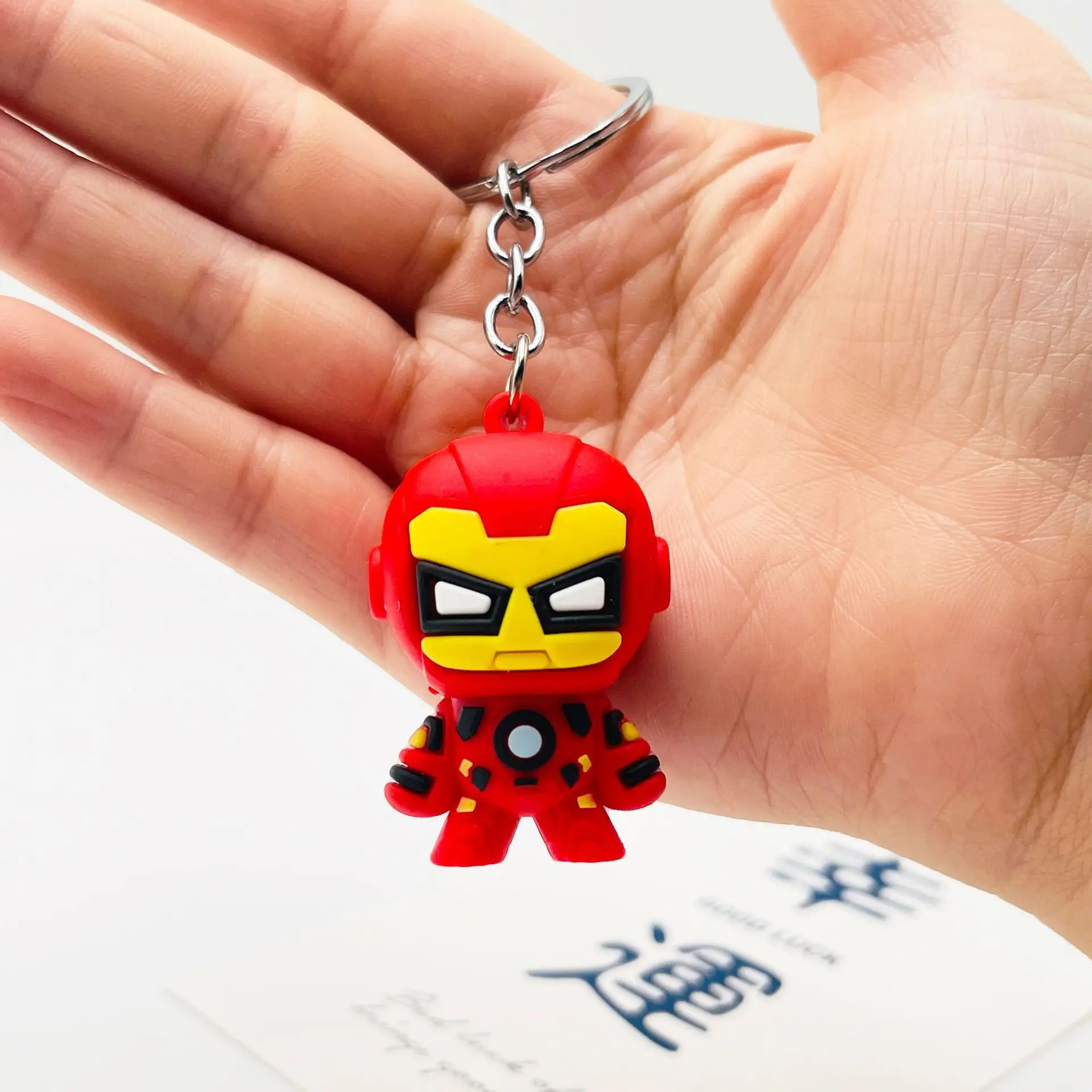 Disney Marvel Keychain Cartoon Action Anime Figures Captain America Thor Iron Man Backpack Keyring Pendant Ornaments Cute Gifts