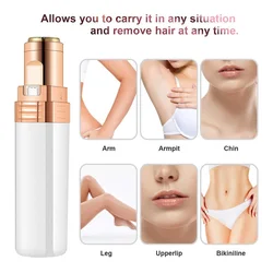 Portable Female Painless Hair Removal Electric Epilator Female Eyebrow Lip and Cheek Shaver Facial Mini Portable Epilator