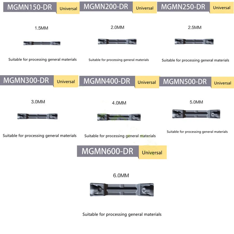 10 pces mgmn150 mgmn200 mgmn250 mgmn300 mgmn400 mgmn500 mgmn600 dr grooving inserções de carboneto de separação e grooving ferramenta