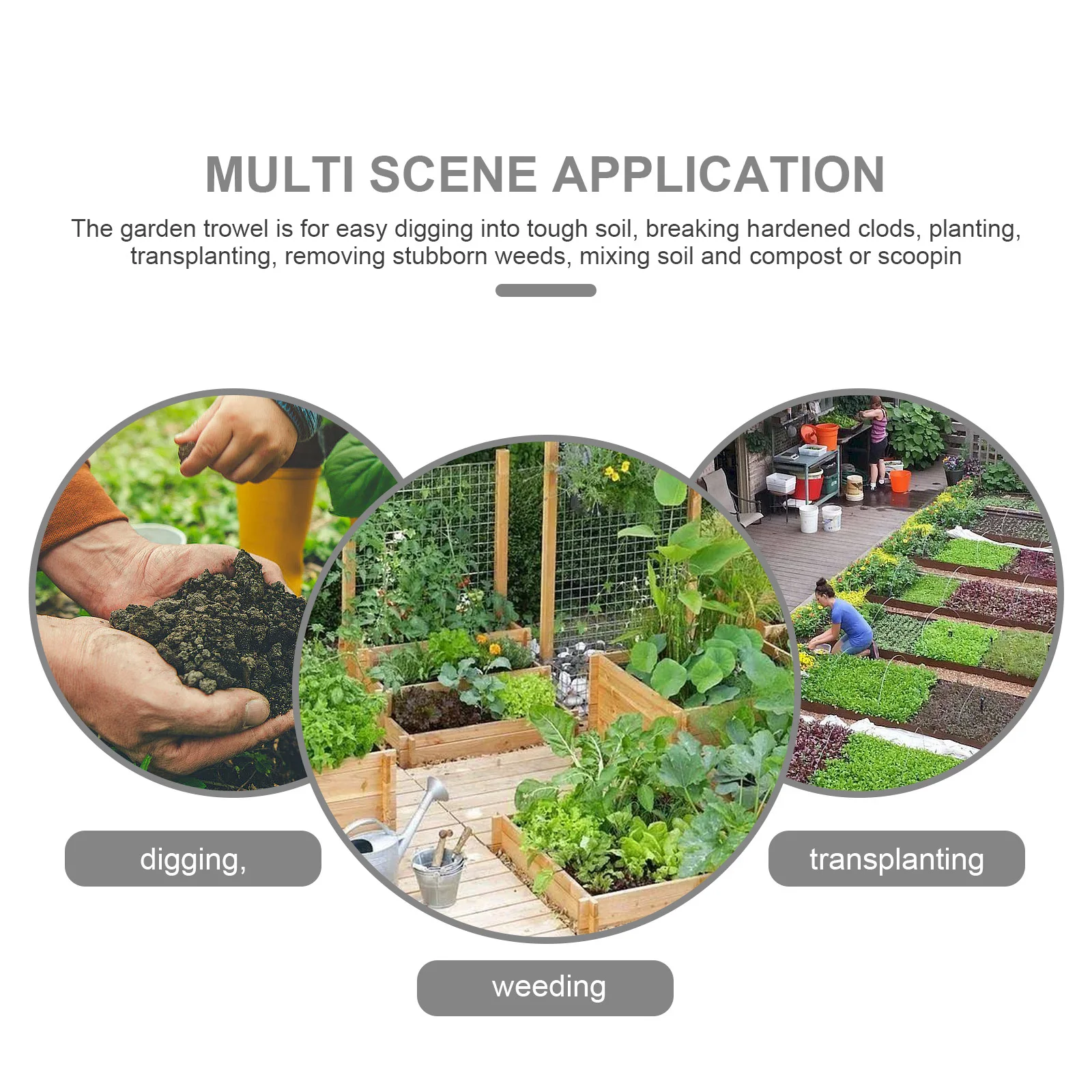 

Handle Garden Trowel Stainless Steel Small For Digging Planting Small Gardening Shovel Yard Tools Hand Shovel