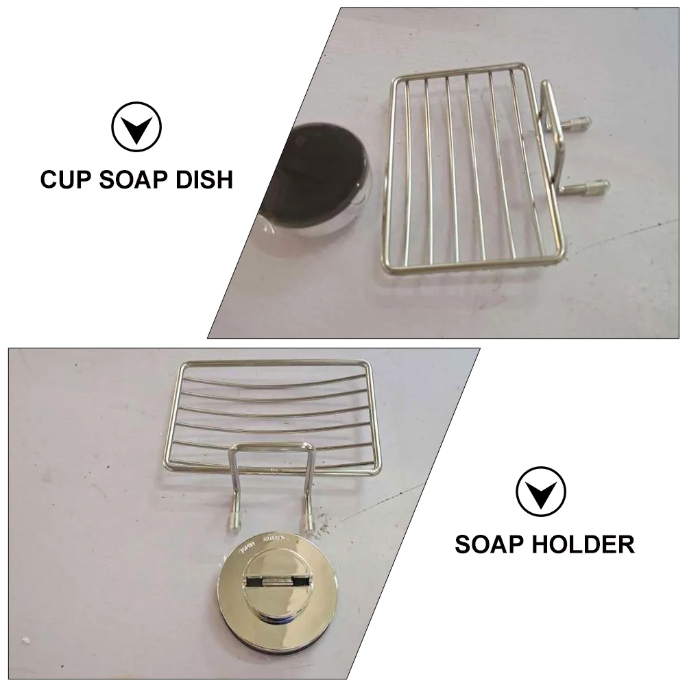 

Vacuum Suction Dish Stainless Steel Bathroom Kitchen Garage Rust Proof Soap Holder Soap Holder