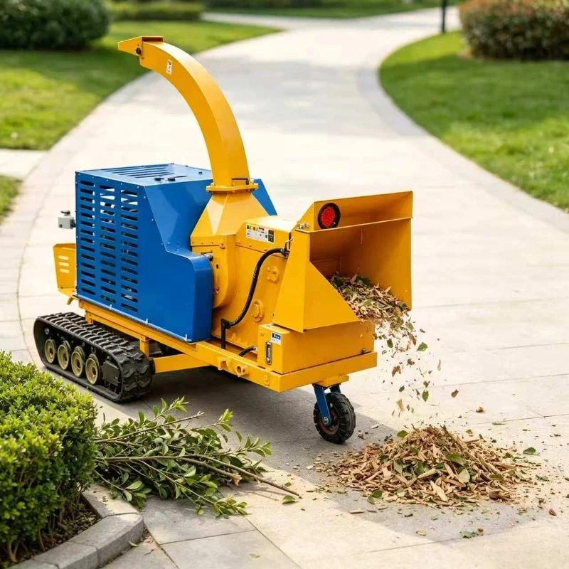 Wood Chipper Shredder, Electric Start Durable Grinder, Garden Pruning Crusher Shredder Unit for Organic Mulch Creation