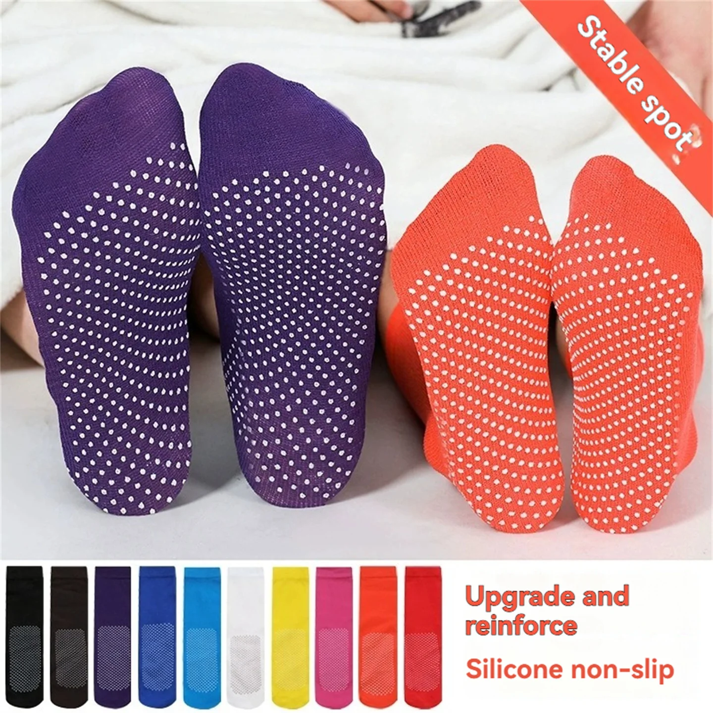 

100 Pairs Disposable Trampoline Socks for Kids and Women - Non-Slip Dot Grip Playground Floor Socks, Summer Breathable