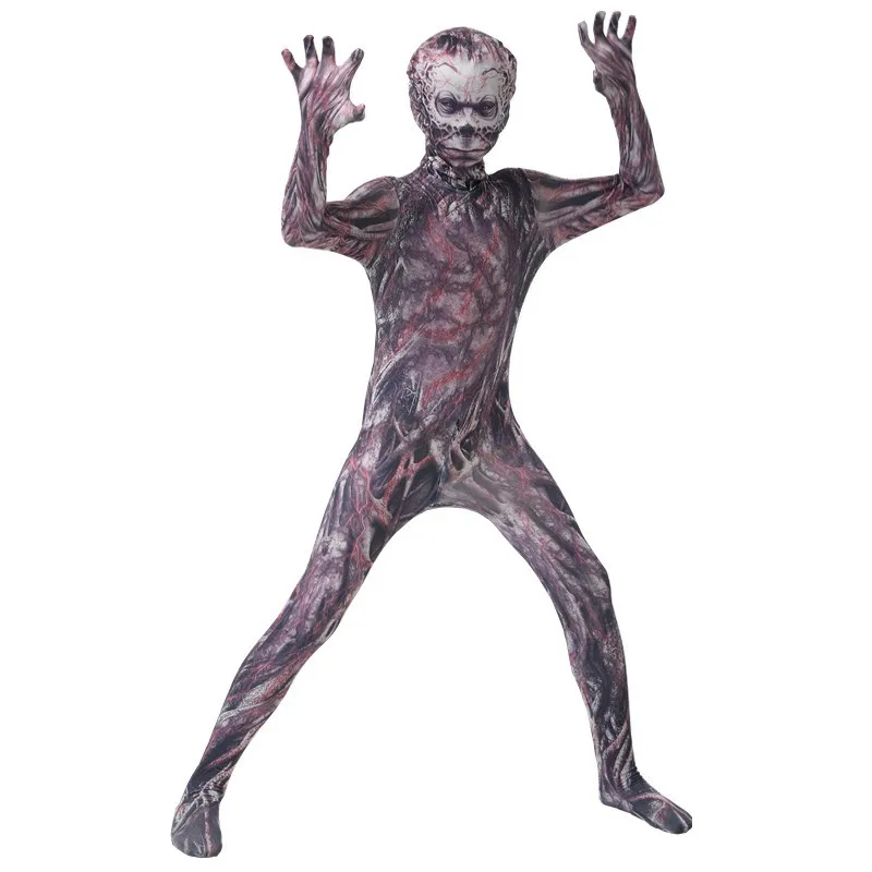 Halloween cosplay traje horror monstro bodysuit adulto criança esqueleto macacão festa carnaval traje