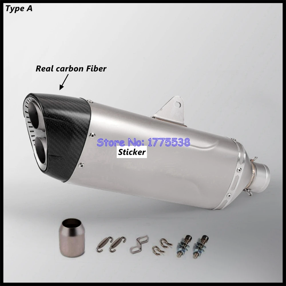 51mm Universal Motorcycle Exhaust for DUKE 390 CRF1000L CRF1100L MT07 MT09 TMAX 530 560 NVX155 PCX125 Z900RS Z1000 FZ1 R1 GSR750 image 3