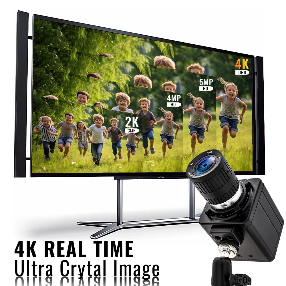 WGWK 4K MINI IP Camera 3/4/5/8MP Manual Zoom POE48V CS Lens Metal Box Industrial Inspection Security Webcam Video Surveillance