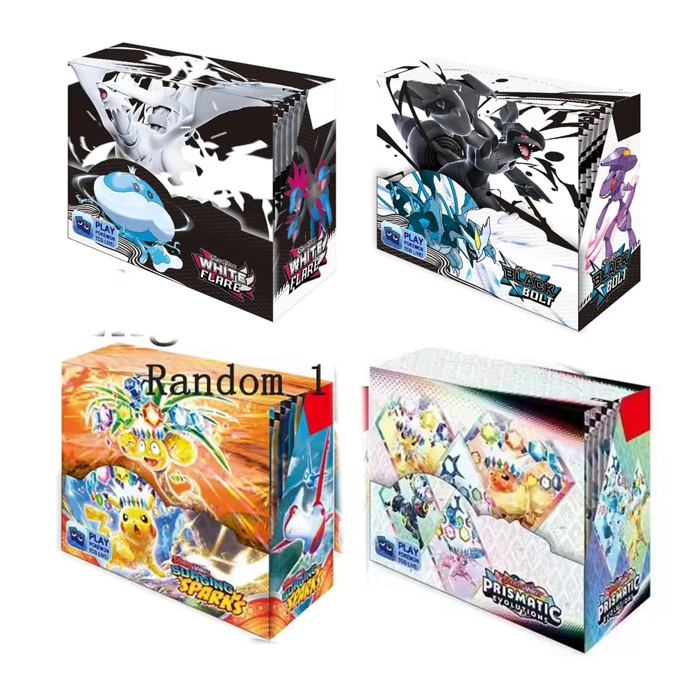 Tarjeta de Pokémon de 360 Uds., perno negro acampanado blanco, repuestos prismáticos violeta escarlata 151, refuerzo en inglés, regalo de Transacción de batalla