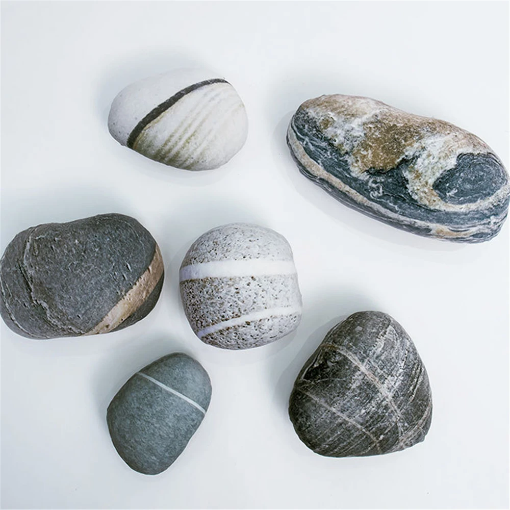 

Pebble Simulated Stone Pillow Office Sofa Break Cushion For Child Kids Gifts Cute Pillow Mini Cushion Pillow