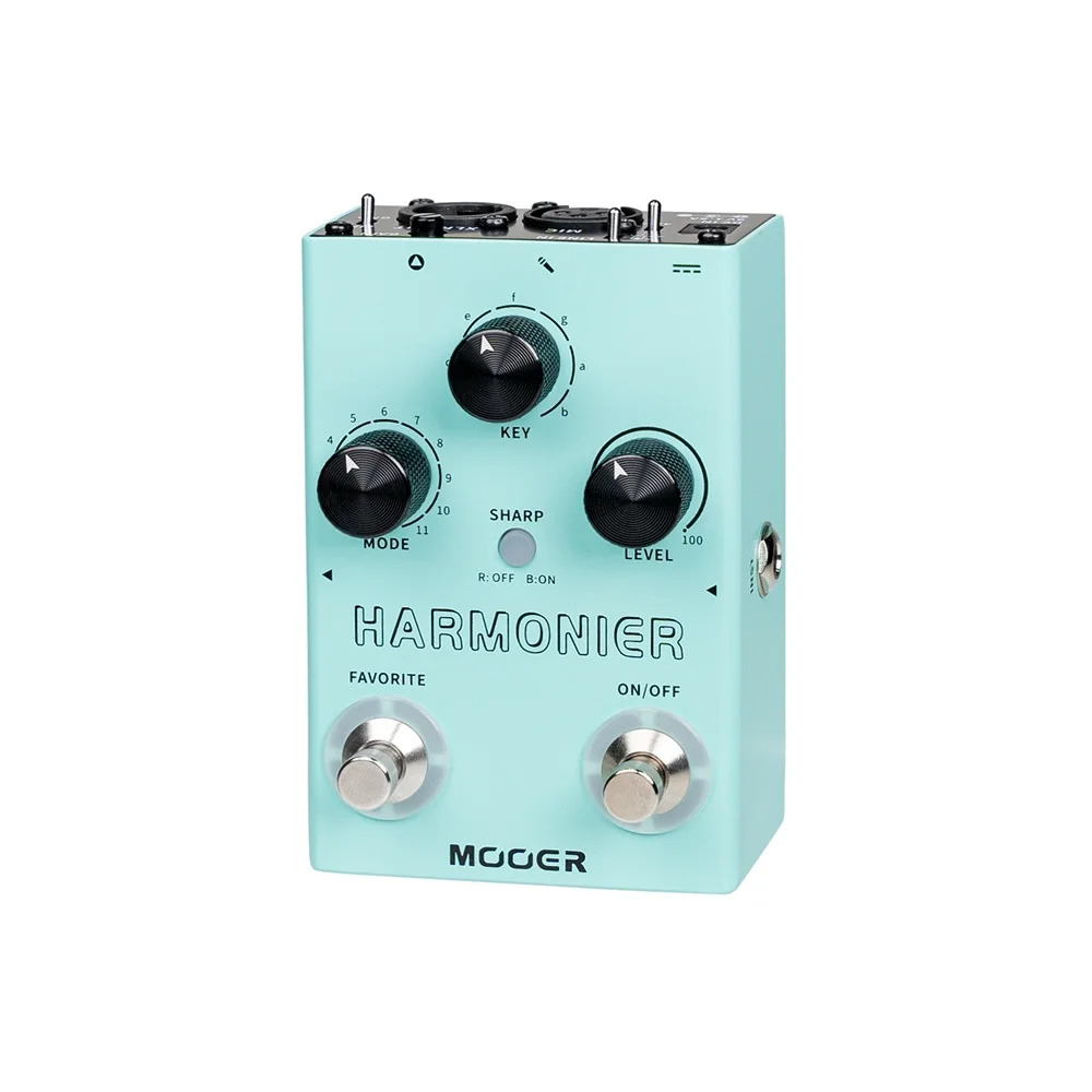 MOOER MVP2 HARMONIER features 12 keys, 11 harmonic modes, three vocal timbre modes and individually adjustable reverb effects