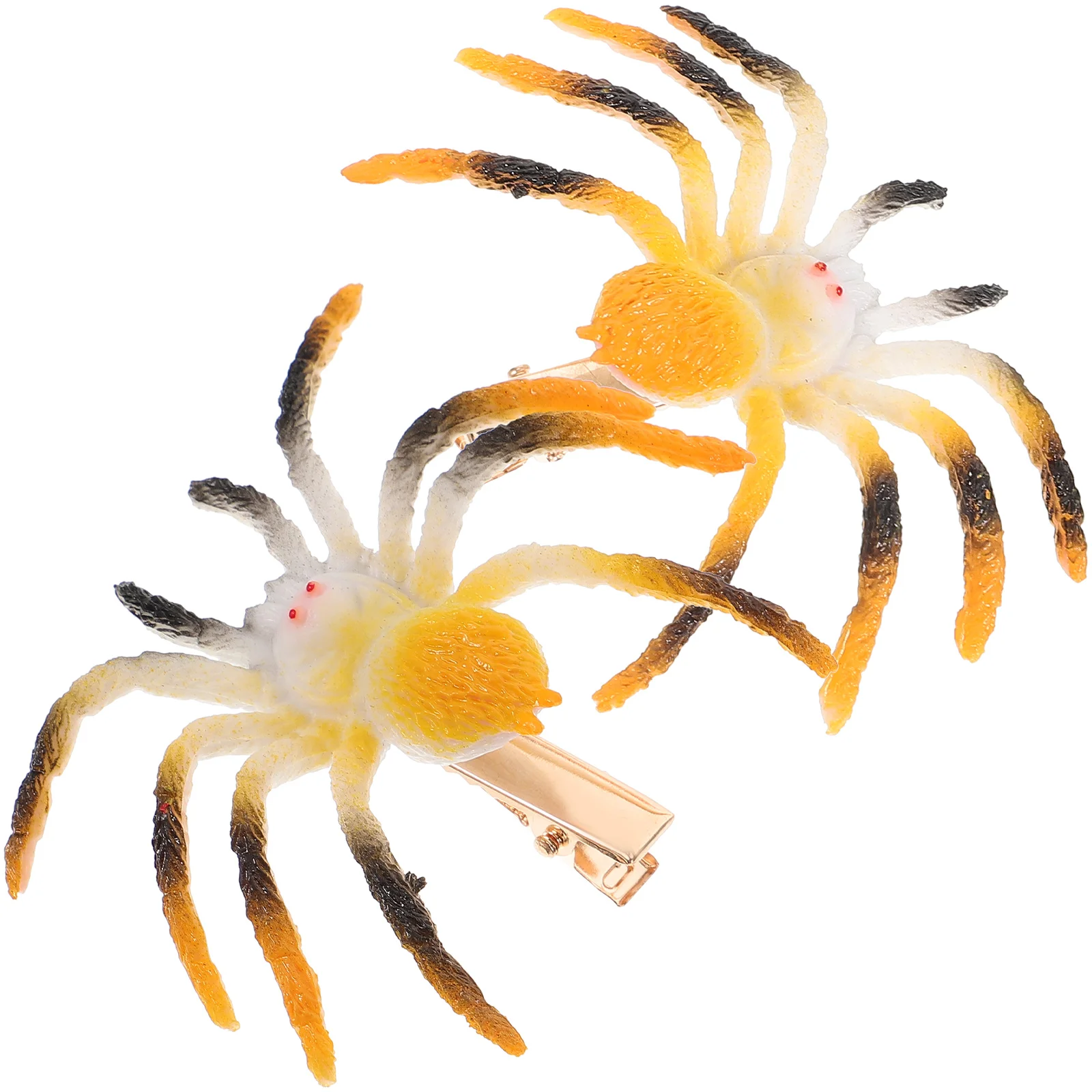 

2Pcs Spider Hair Clips Durable PVC Barrette Girls Punk Hairpins Small Size Light Weight Halloween Party Accessories Hairpin
