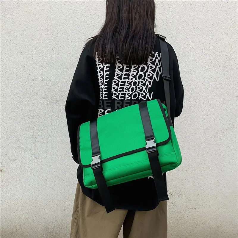 Student women Messenger bag Large capacity Travel Nylon female shoulder bag ladies crossbody bag Casual big handbag green bolsa