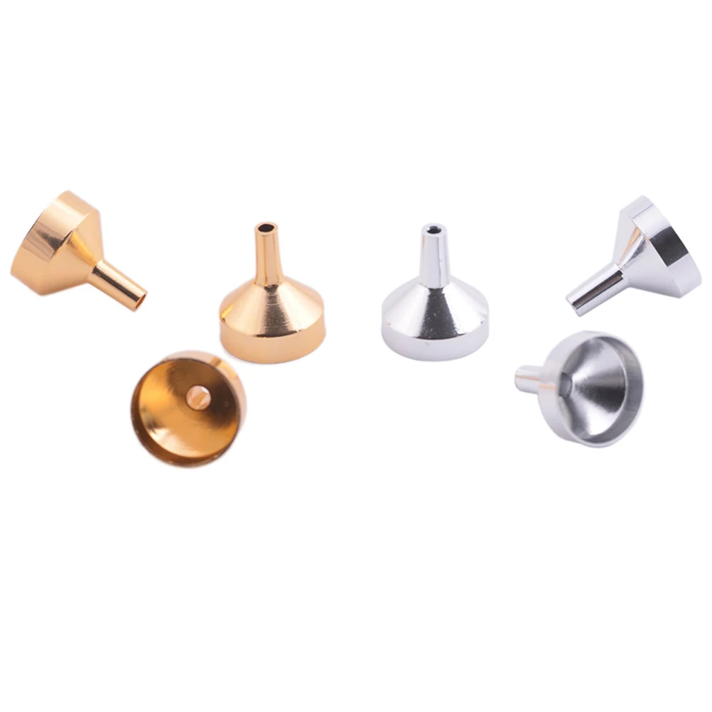 

Stainless Steel Funnel for Essential Oils Small Metal Kitchen Tools Golden Plated Liquid Transfer Perfume Spice