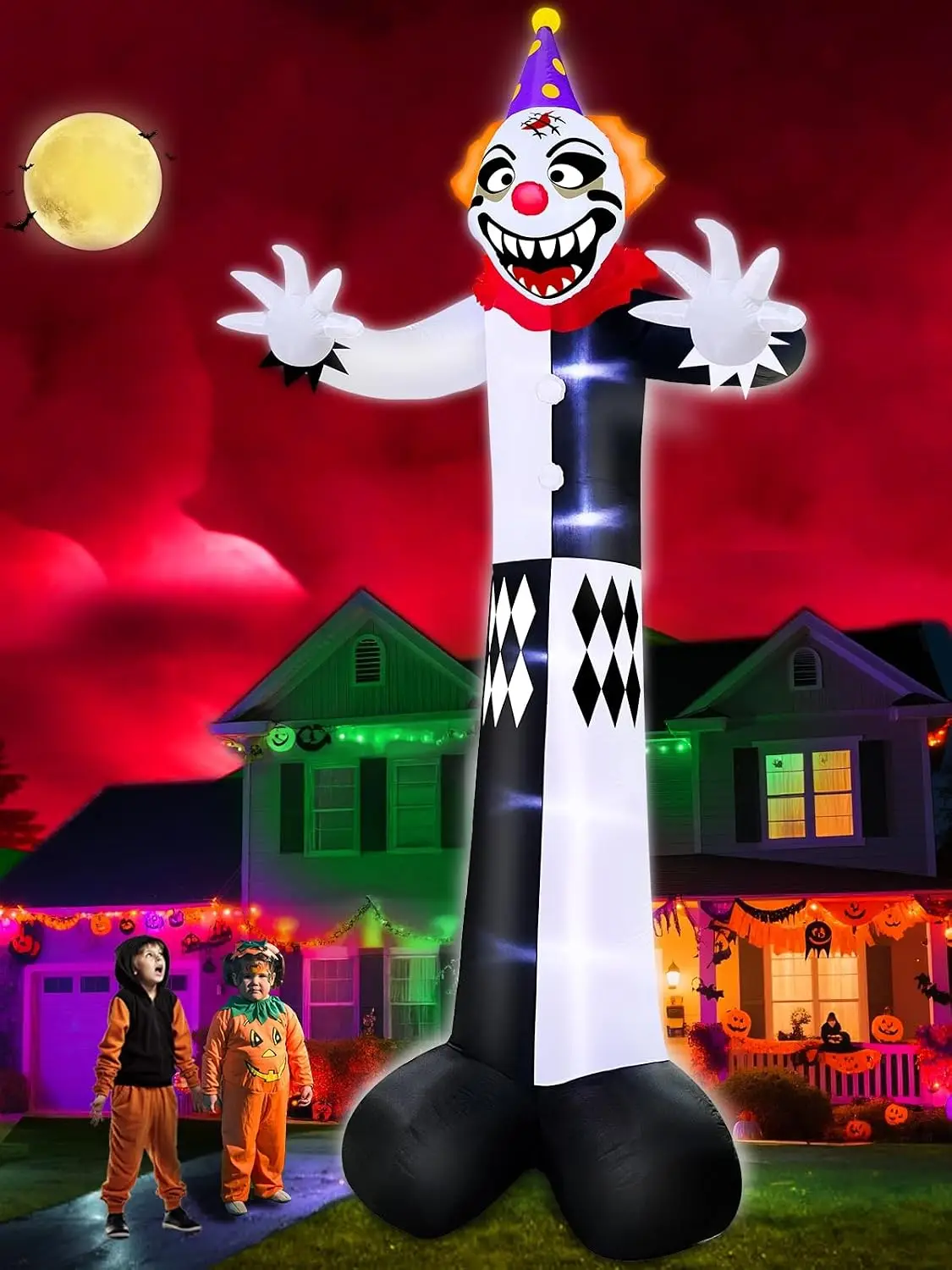 Giant Halloween Inflatable Clown Figure Standing Fourteen Feet