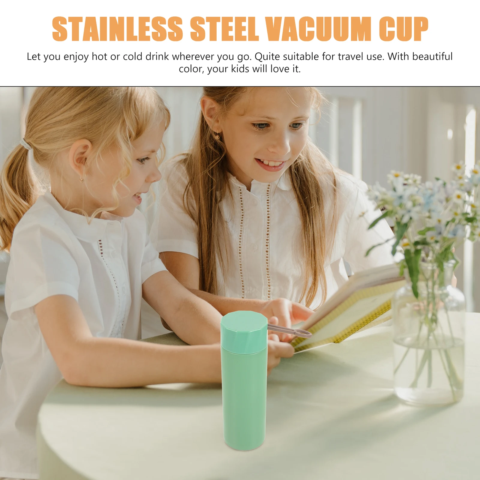 

Mini Portable 200ml Stainless Steel Vacuum Insulation Cup for Kids Travel Lightweight Macaroon Green Thermal Bottle