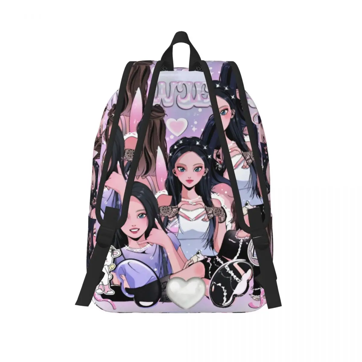 Angel n-new-mochila k-pop de Jeans para estudiantes, morral duradero para adolescentes, escuela secundaria primaria