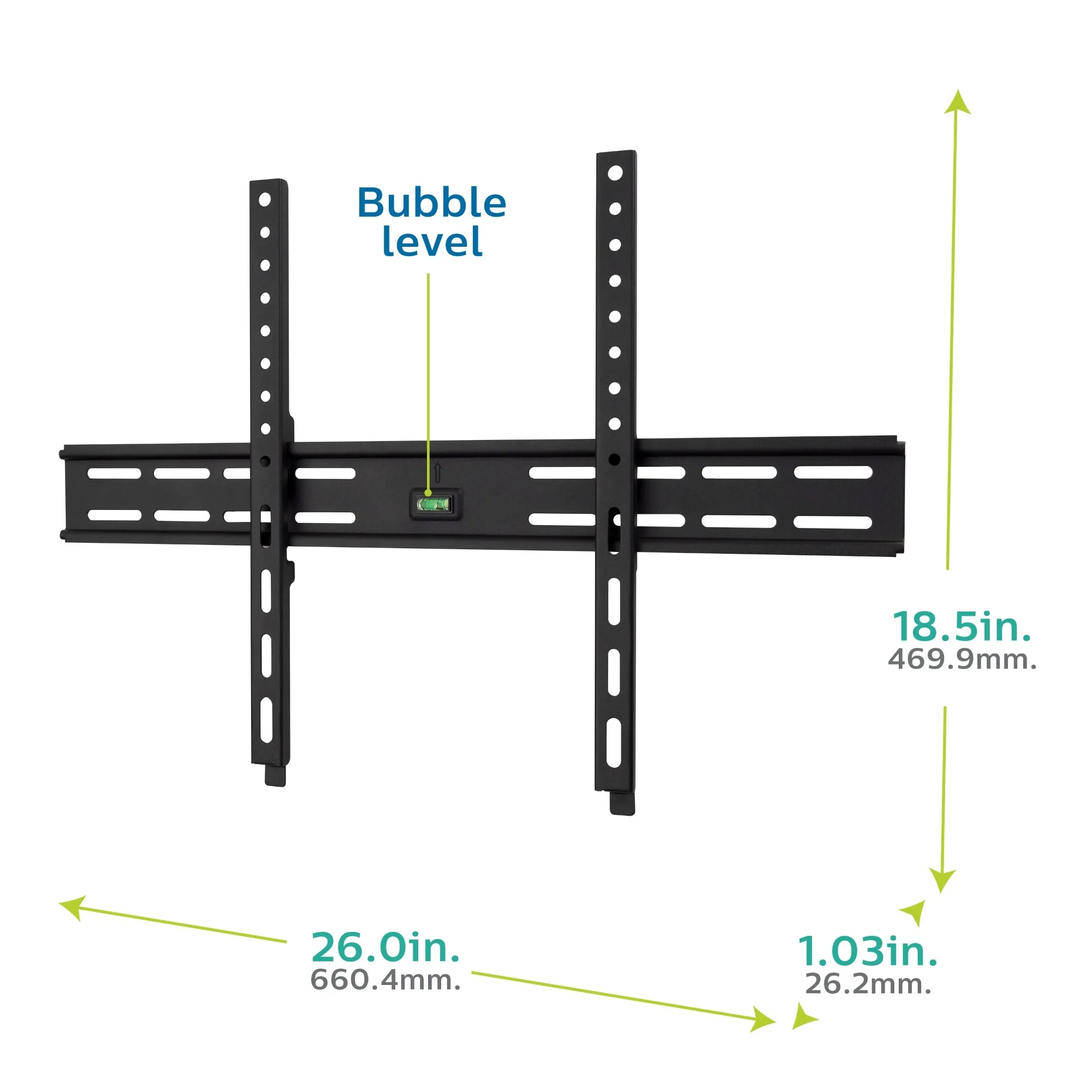 

Фиксированное настенное крепление для телевизора, подходит для диагональю 37–90 дюймов, вмещает до 130 фунтов, черный