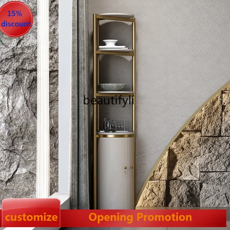 

ss8350 Light luxury living room corner rack corner triangle wine cabinet corner storage cabinet