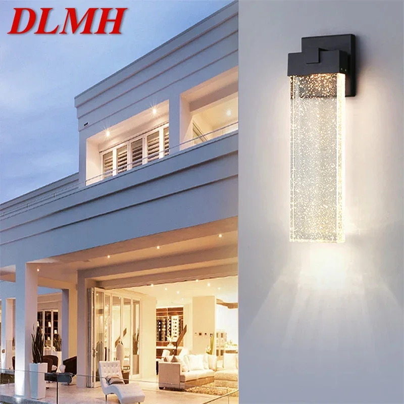 DLMH Contemporary LED Outdoor Crystal Wall Lamps Electric Simplicity Waterproof Balcony Hallway Courtyard Villa Gate Hotel