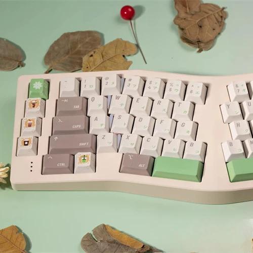

Rena Iced Milk Green Coffee Keycaps ROG Night Demon Wooting Mage Original PBT Keycaps