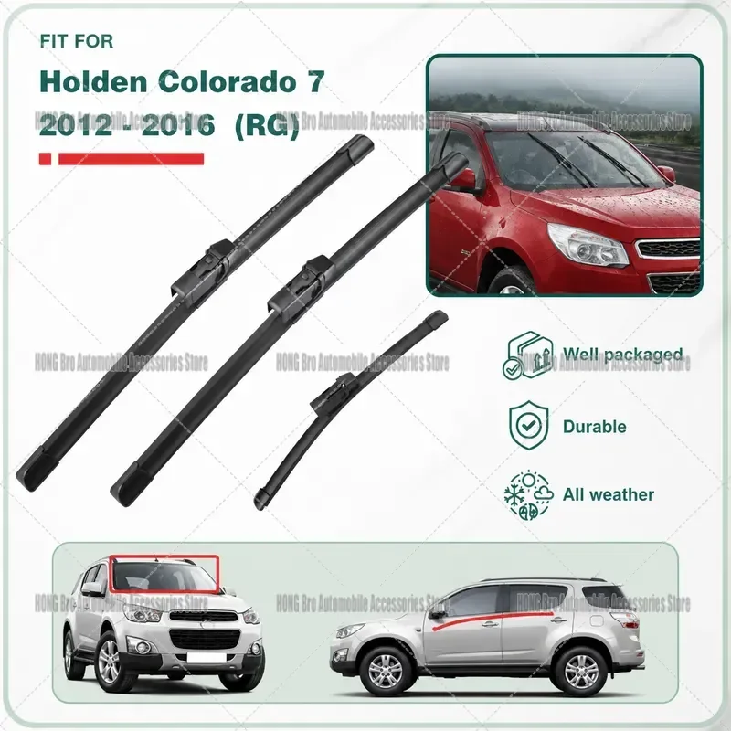 For Holden Colorado 7 RG 2012-2016 Front Rear Windshield Wiper Blades Window Screen Washer Refills Replacement Accessories