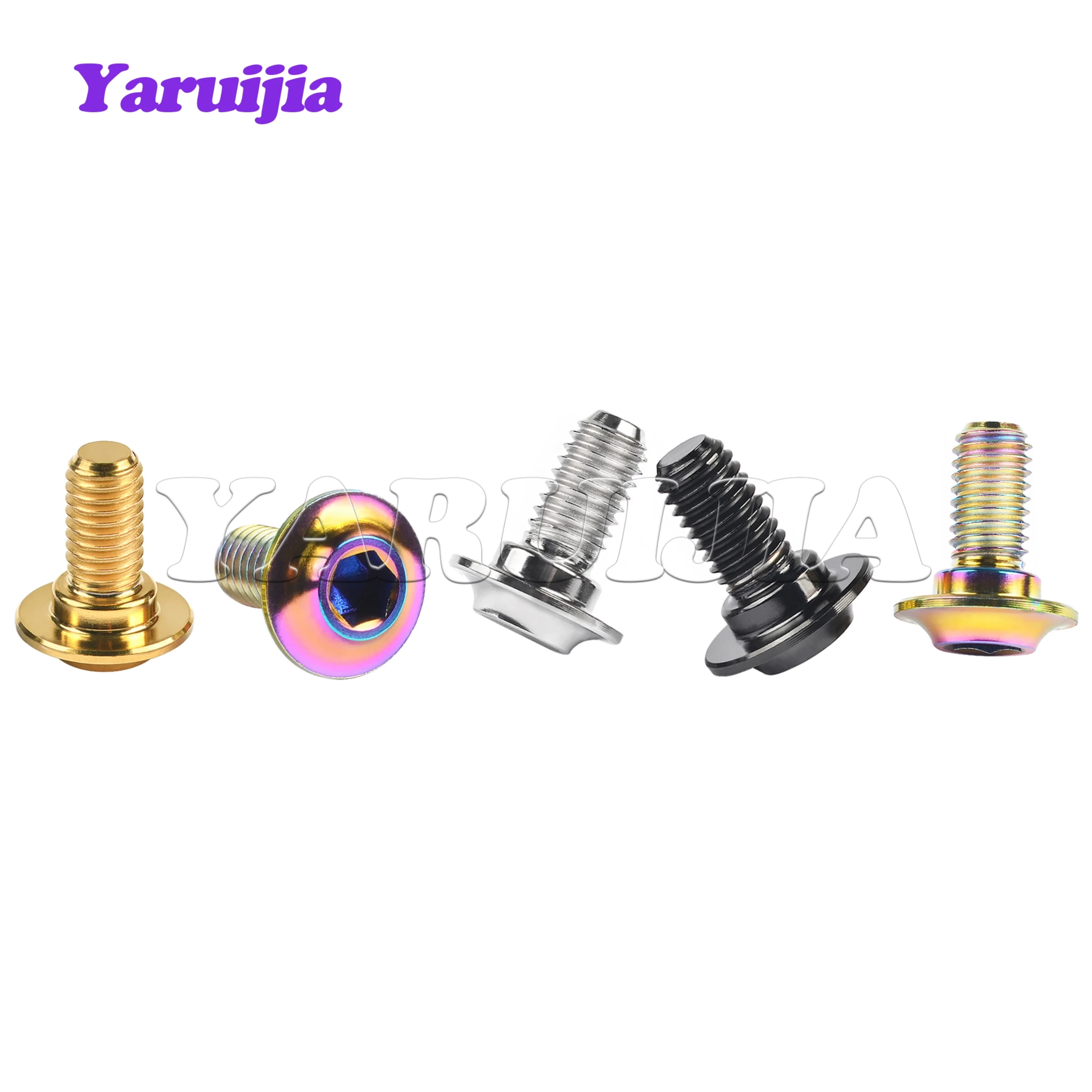 Yaruijia สลักเกลียวไทเทเนียม M5 Hex Head Clamp Bolt สกรูสําหรับจักรยานขี่เบรค C รองเท้า C Clamp เบรค Pad