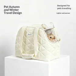 Transportín portátil bandolera cálido transpirable para gatos y perros